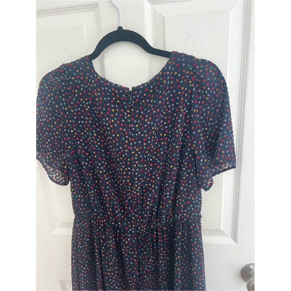 Madewell Charcoal Mini Dress with Multicolor Dot Print - Picture 11 of 14